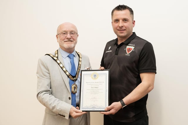 James Milligan was recognised for his work with Alnwick Town Juniors over the past decade.
