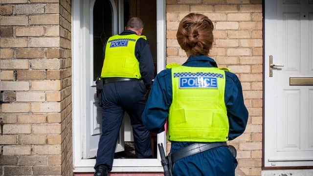 Police arrested a man wanted in connection with a string offences after finding him hiding in a loft in Bedlington.