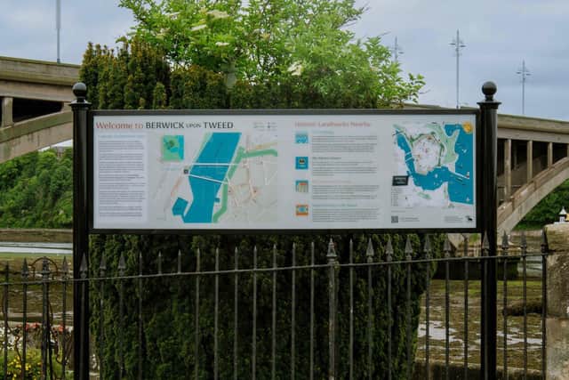 One of the new information boards in Berwick. Picture by JH Photography.