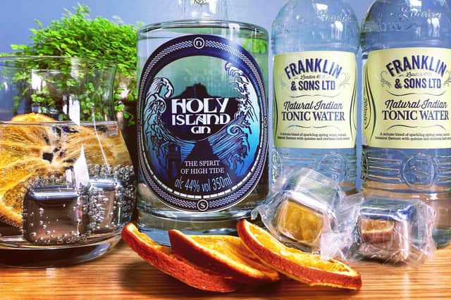 Holy Island Gin Company's 'stay at home' bundle.