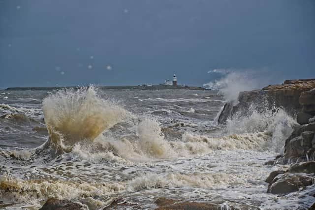 Crashing waves by Linda Johnson.