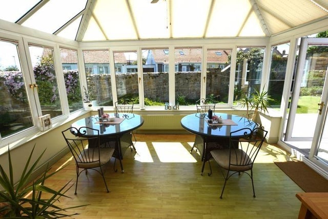 The pleasant conservatory.