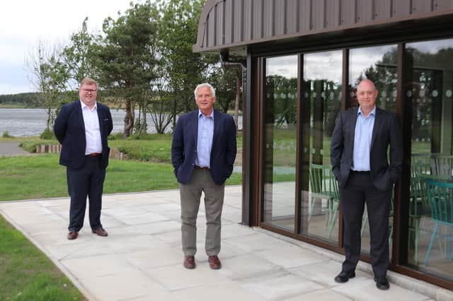 From left, Coun Scott Dickinson, Coun Glen Sanderson and Greg Gavin, the county council’s head of neighbourhood services.