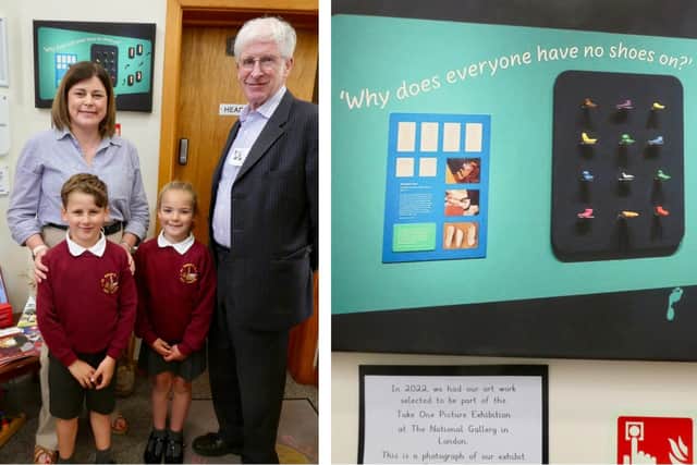 The presentation of the permanent visual record of the school’s achievement and a section of the visual record of the artwork.