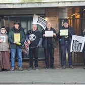 The vigil took place outside one of the constituency offices of Anne-Marie Trevelyan.