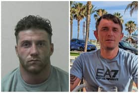 McIntyre (left) was cleared of the murder of Andrew Peart (right), but jurors found him guilty of manslaughter. (Photo by Northumbria Police)