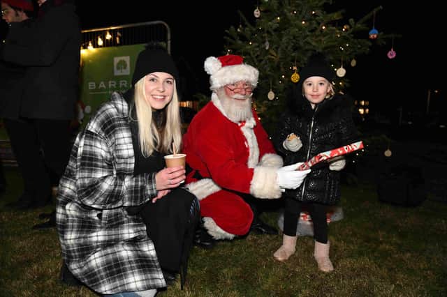 Santa had some gifts up his sleeve for families at the event in Pegswood.