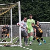 Morpeth Town created a number of chances against Lancaster City before scoring two goals. Picture: George Davidson.