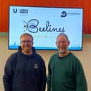 Rob Drummond, Northumberland Wildlife Trust’s Beelines project assistant and Peter Parsons, Hauxley Wildlife Discovery Centre assistant at the first meeting of the Hauxley Wildlife Group. Picture: Sheila Luck