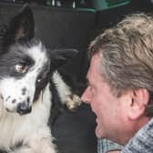 Andrew Byne with one of his collies.