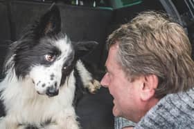 Andrew Byne with one of his collies.