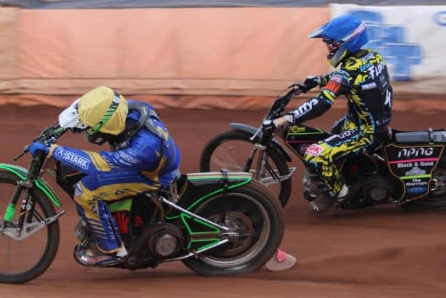 Bastian Borke in action at Shielfield Park last year, when he rode for Edinburgh Monarchs. Picture: Nia Martin.