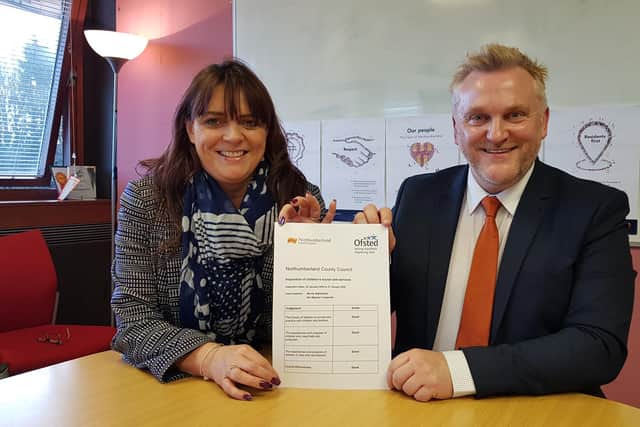 Cath McEvoy-Carr, executive director for children’s services, and Cllr Wayne Daley, the cabinet member for children’s services, at Northumberland County Council.