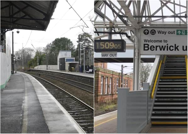 Morpeth and Berwick railway stations, the two stops in Northumberland that would have been most affected by the proposed timetable changes.