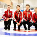 Andrew Reed (fourth from the left), with the England Curling team at the European Championships.