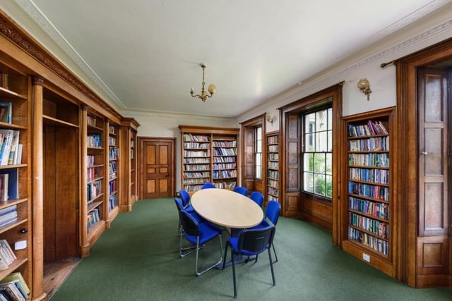The library is a well-proportioned reception room.