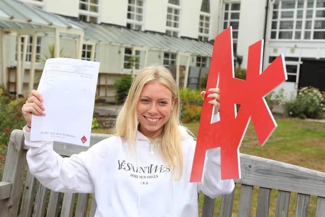Delighted Blyth teenager Megan Moody and her A-level results.