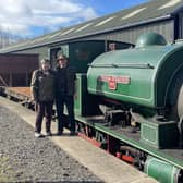 Adam and Diane Stone, new owners of steam locomotive, Renishaw Ironworks No.6. Picture: Gemma Maughan