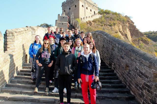 Ponteland High School students during their trip to China in 2013.