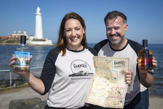 Martin and Julie Summers at St Mary’s Lighthouse. Picture: Steve Brock