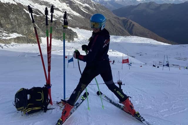 Amy Stokoe pictured during her training in Switzerland last month.