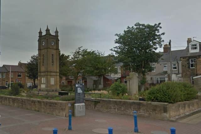 The memorial gardens in Amble were desecrated last weekend. (Photo by Google)