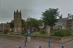 The memorial gardens in Amble were desecrated last weekend. (Photo by Google)