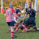 Action from Berwick RFC against Peebles on Saturday. Picture courtesy of Peebles RFC.