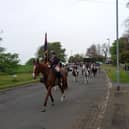 Chief marshal Caitlin Grant on the way back into Berwick after the Riding of the Bounds.