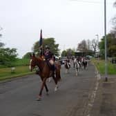 Chief marshal Caitlin Grant on the way back into Berwick after the Riding of the Bounds.