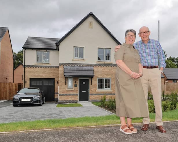 Philip and Kathleen Varey have bought a house on the Ottermead at Jameson Manor development in Ponteland. (Photo by Will Walker/North News via Bellway)
