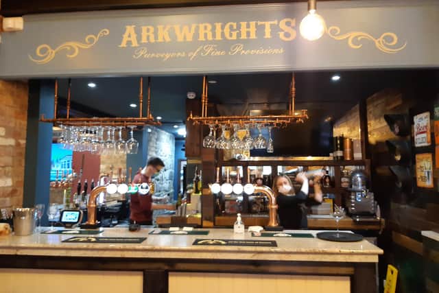 Arkwright's bar at The Plough on the Hill.