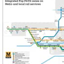 A new map showing how the Northumberland Line will be integrated into the Tyne and Wear Metro's Pop card system. Photo: Transport North East.