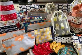 Bags made by a hospice volunteer will be on sale.
