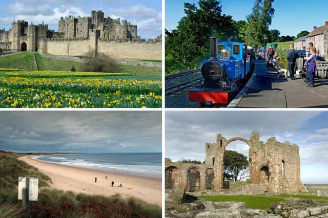 Places in north Northumberland that are either fully outdoors or have outdoor elements.