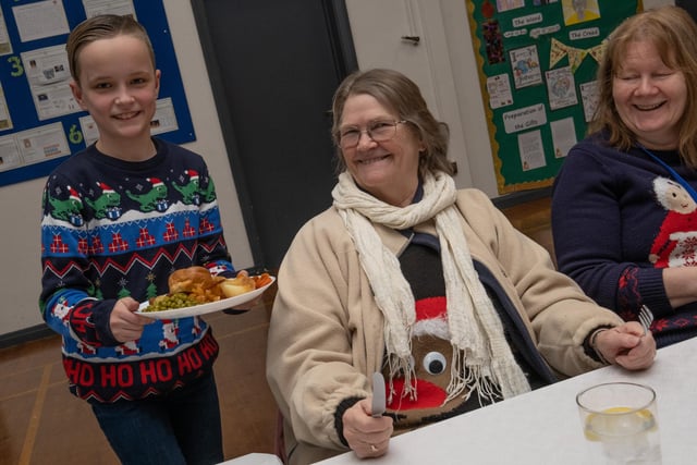 The Christmas lunches were prepared by the school's catering staff.