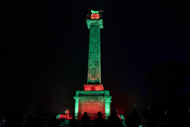 New lighting on Alnwick's Percy Tenantry Column. Picture: Jane Coltman