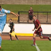 Action from the pre-season game against Haddington Athletic. Picture: Alan Bell