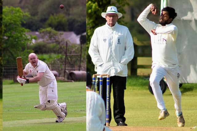 Matisse Richards and Dushan Hemantha bowling for Alnmouth &Lesbury during their win over Swalwell and Ivor Patterson batting for Wooler against Ulgham. Alnmouth pictures by Steve Miller.