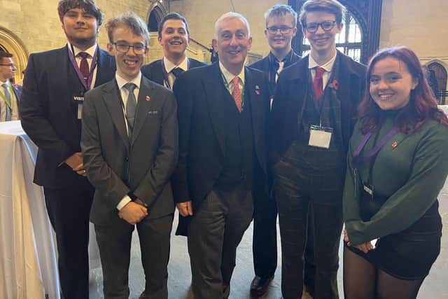 Jack and his north east friends after talking in the House of Commons.