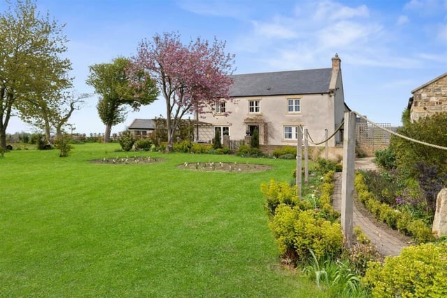 Bonas Hill Farmhouse at Ogle, near Ponteland, is a fabulous refurbished six bedroom detached Georgian farmhouse with superb elevated views to the south and west over the surrounding countryside and adjoining paddock. It is on the market with Goodfellows for £1.1million.