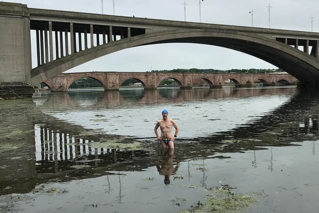 Andy Richardson will be swimming in the river between August 25 and 27 in the Berwick area.
