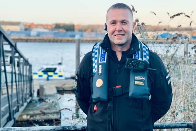 PC Paul Cullen from Northumbria Police’s Marine Unit.