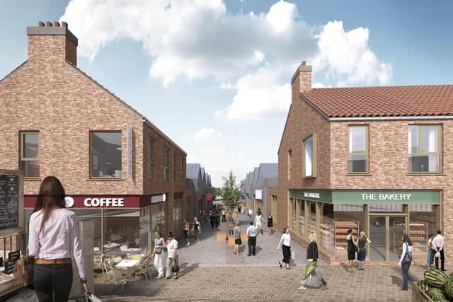 An artist impression of the proposed redevelopment of Market Place, in Bedlington.