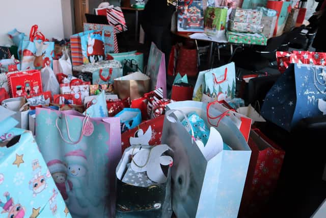 Nearly 900 gifts were donated in total.