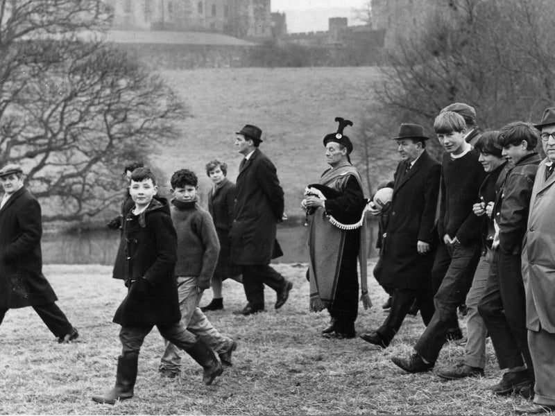 Players and officials make their way to The Pastures.