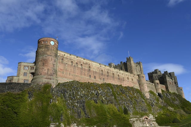 Bamburgh Castle is third with 3,360.