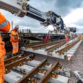 Track is being renewed on parts of the East Coast Main Line in Northumberland.