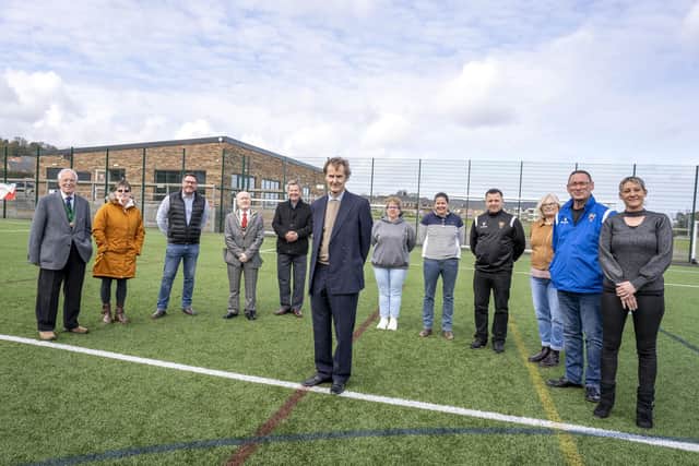 The official opening of the Alnwick Town Juniors clubhouse. Picture: Alnwick Town Council