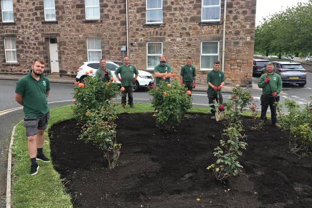 A neglected former flower bed in Well Close Square has been renovated. Picture by Canon Alan Hughes.